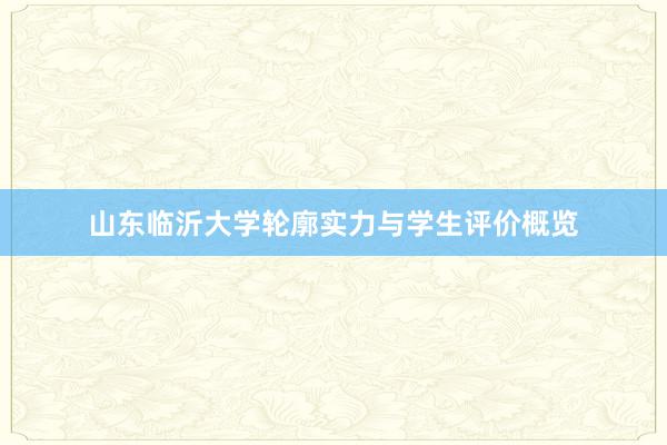 山东临沂大学轮廓实力与学生评价概览